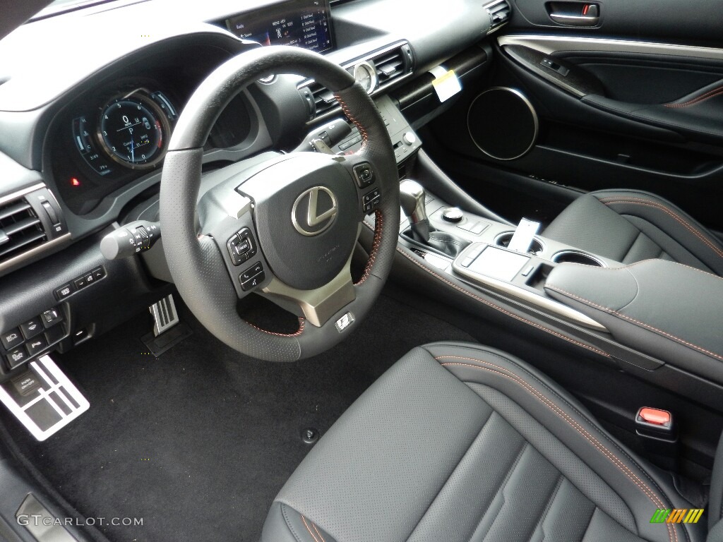 Black Interior 2018 Lexus RC 350 F Sport AWD Photo #129259905