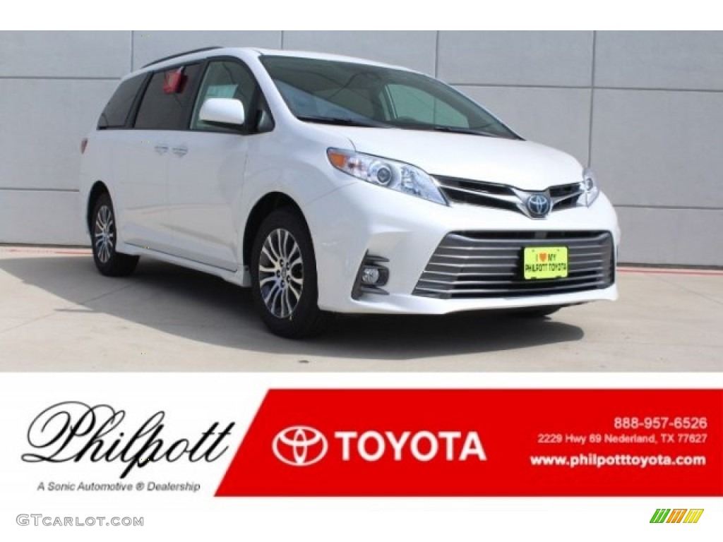 Blizzard Pearl White Toyota Sienna