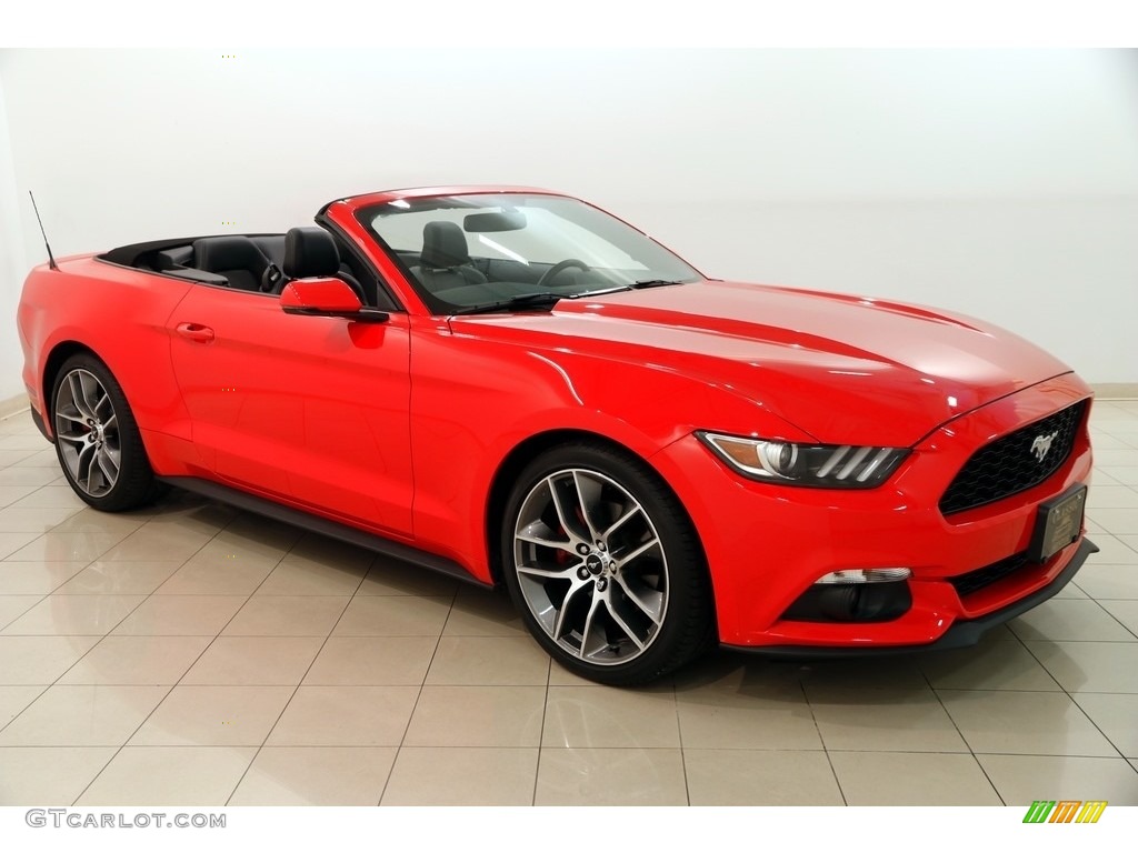 2015 Mustang EcoBoost Premium Convertible - Race Red / Ebony photo #1