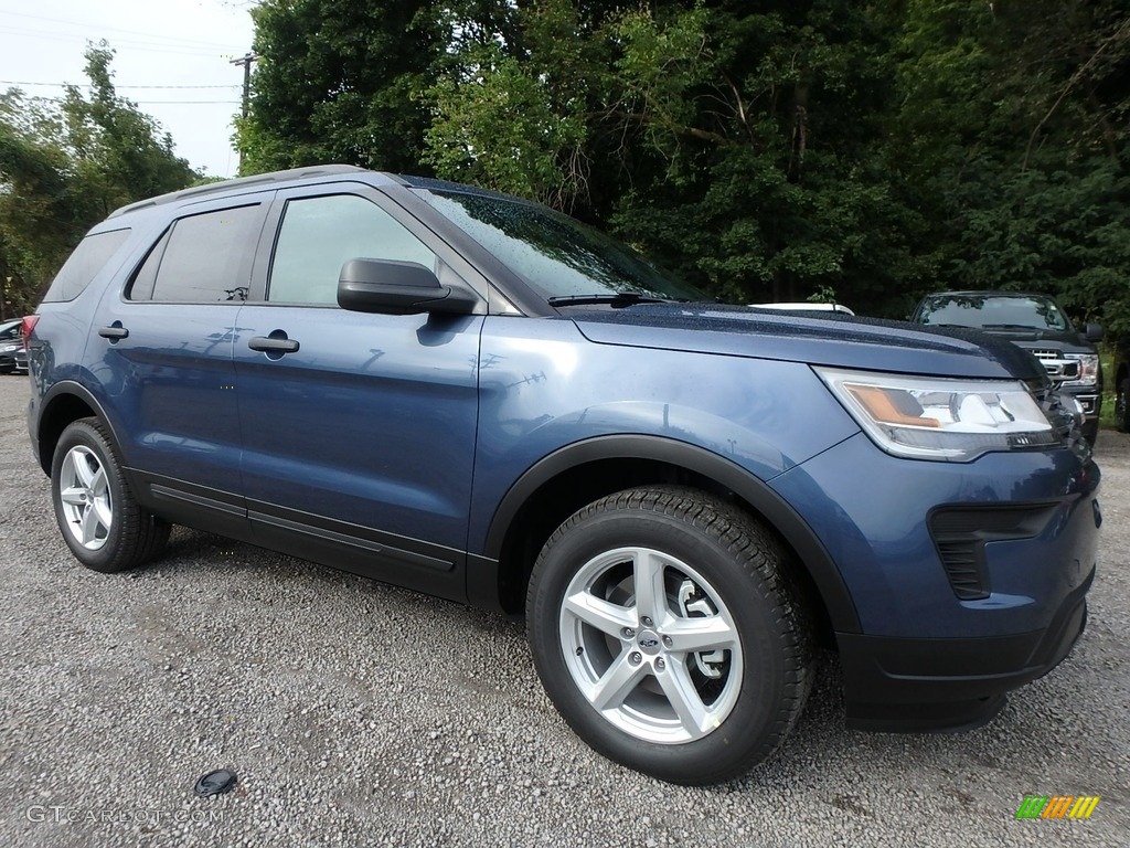 2018 Explorer 4WD - Blue Metallic / Medium Stone photo #9
