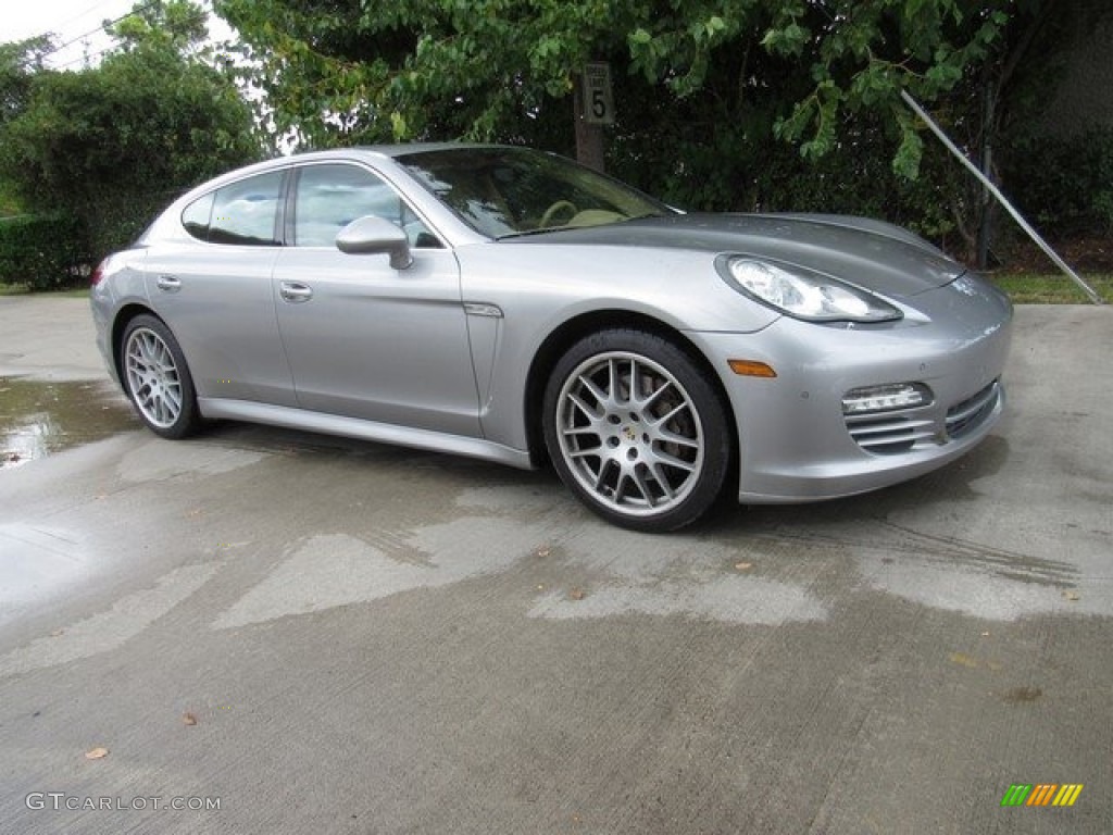 2010 Panamera 4S - Platinum Silver Metallic / Luxor Beige photo #1