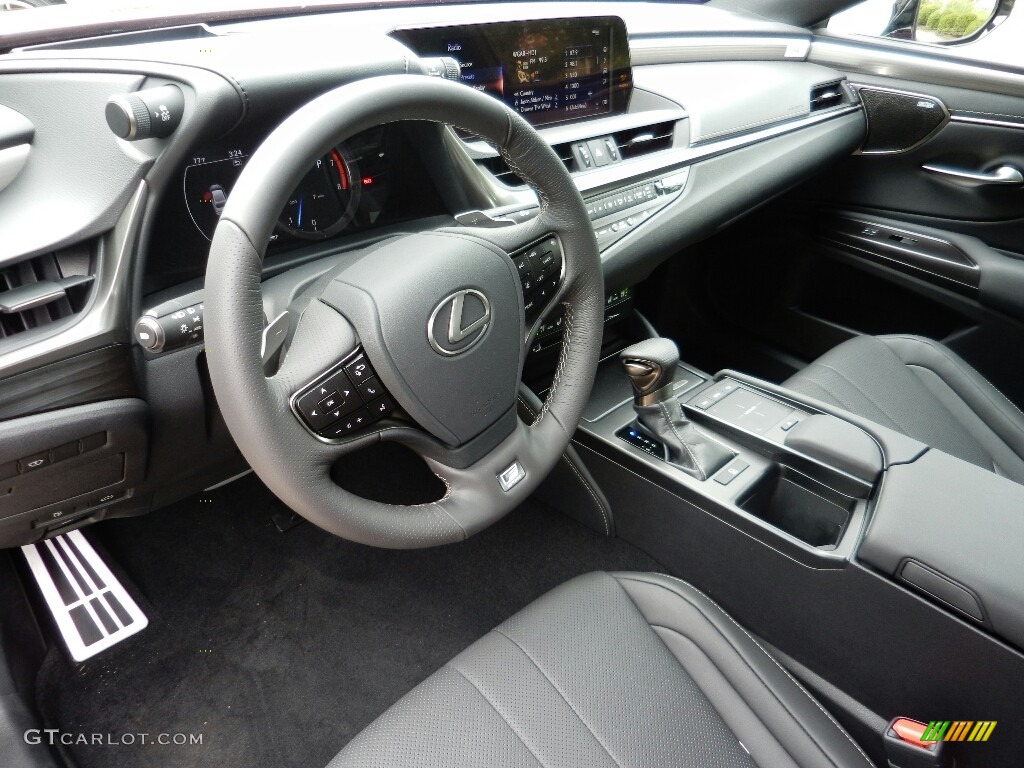 Black Interior 2019 Lexus ES 350 F Sport Photo #129274533