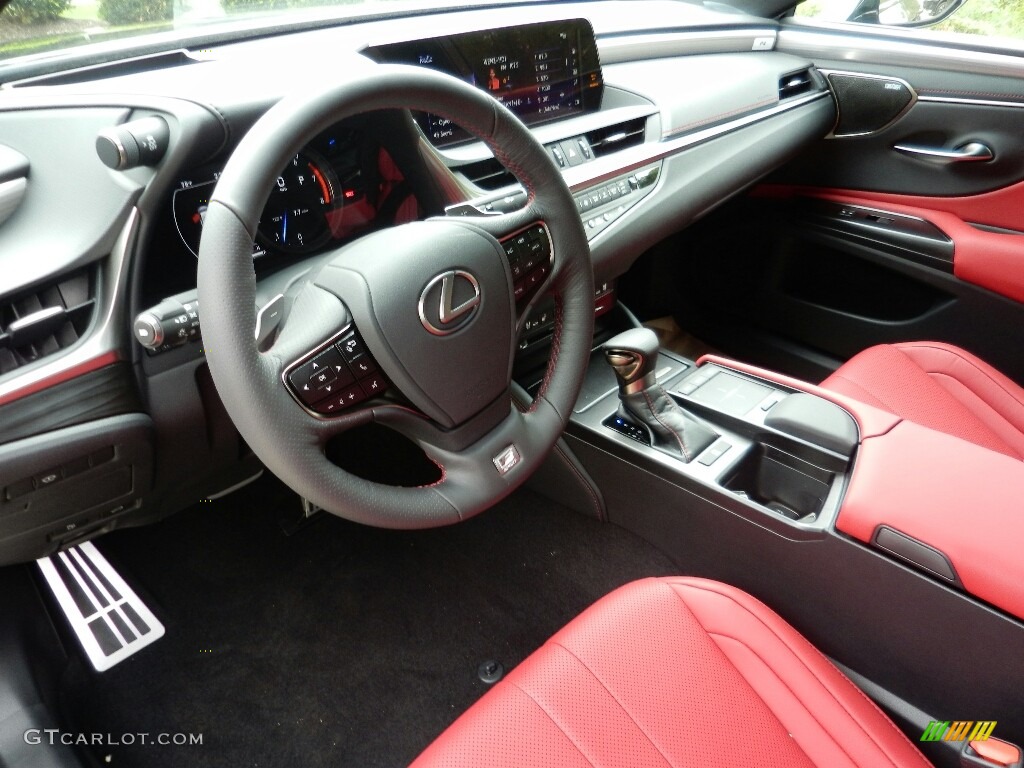 Red Interior 2019 Lexus ES 350 F Sport Photo #129274716