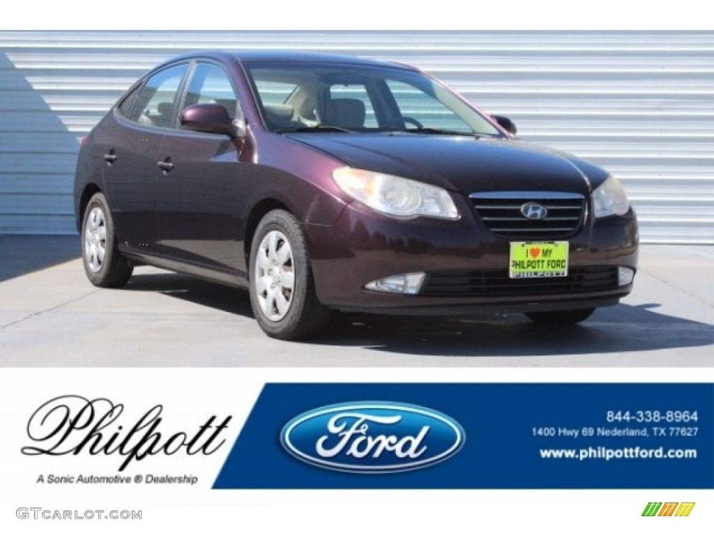 2009 Elantra GLS Sedan - Purple Rain / Beige photo #1
