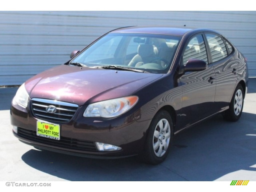 2009 Elantra GLS Sedan - Purple Rain / Beige photo #3