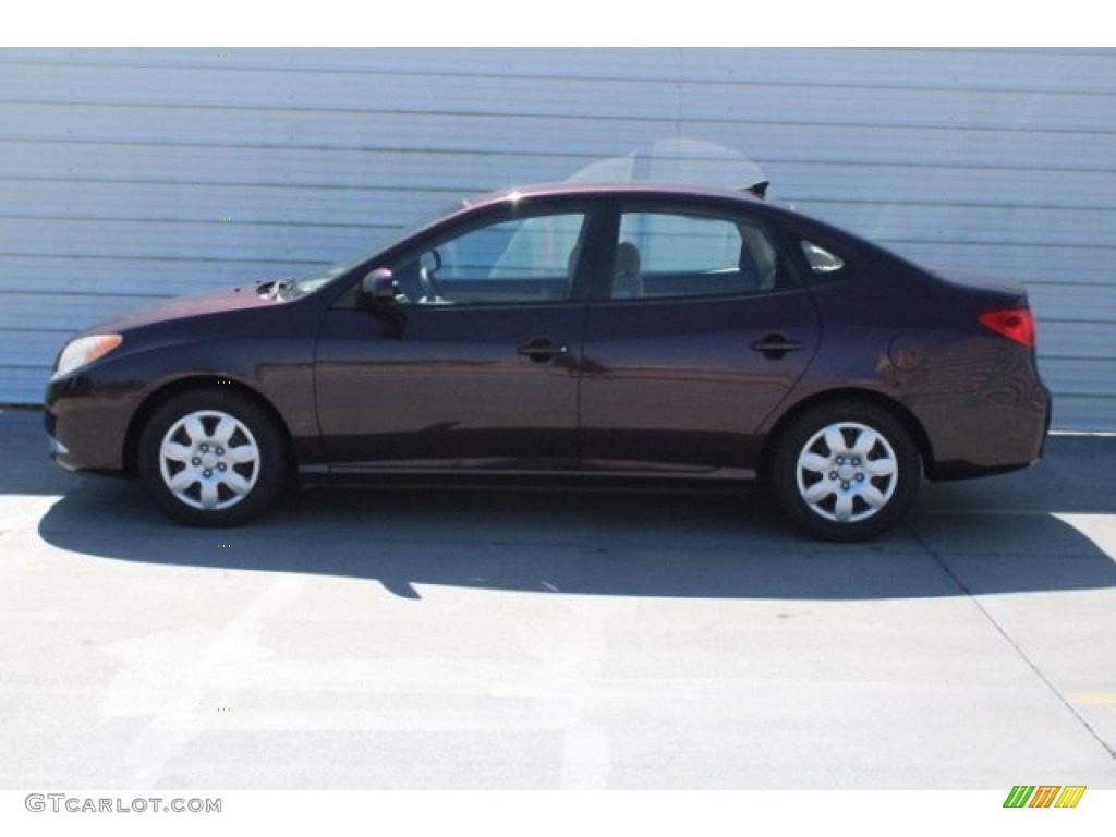 2009 Elantra GLS Sedan - Purple Rain / Beige photo #7