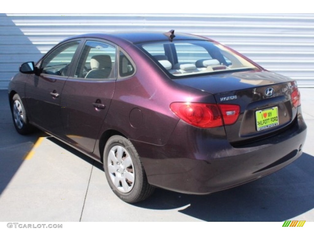 2009 Elantra GLS Sedan - Purple Rain / Beige photo #8