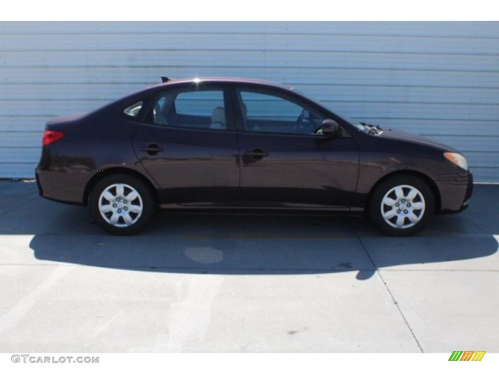 2009 Elantra GLS Sedan - Purple Rain / Beige photo #11