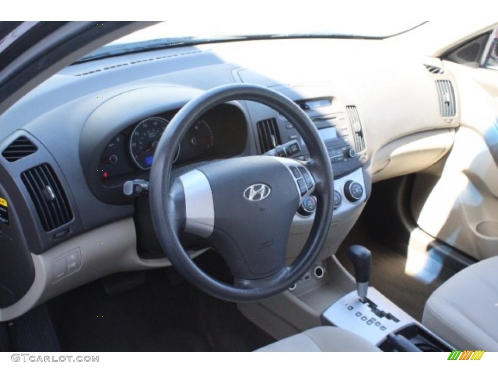 2009 Elantra GLS Sedan - Purple Rain / Beige photo #15