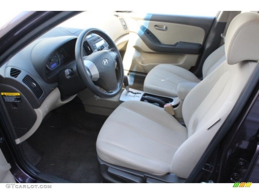 2009 Elantra GLS Sedan - Purple Rain / Beige photo #16