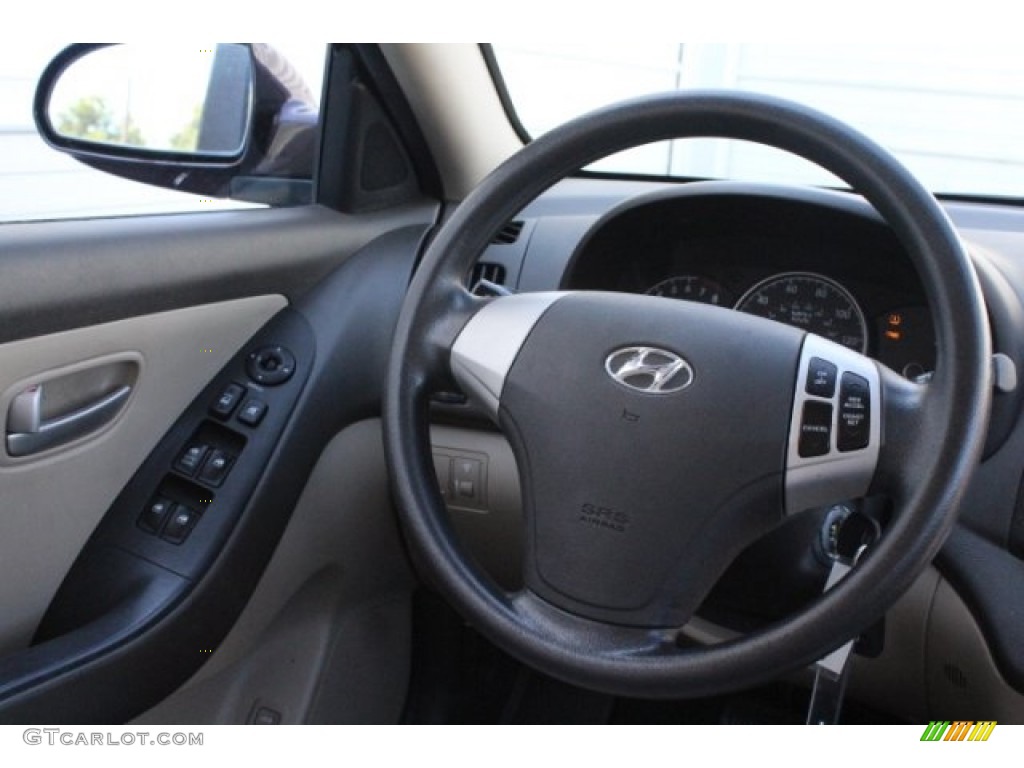 2009 Elantra GLS Sedan - Purple Rain / Beige photo #26