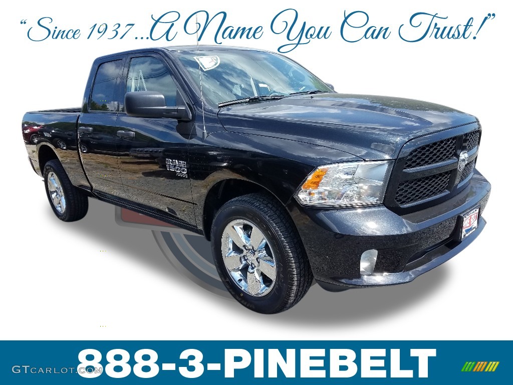 2019 1500 Classic Express Quad Cab 4x4 - Brilliant Black Crystal Pearl / Black photo #1