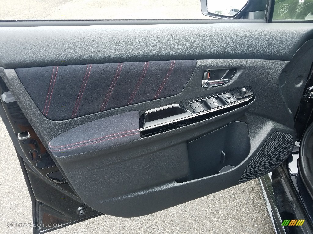 2019 Subaru WRX STI Black Ultrasuede/Carbon Black Door Panel Photo #129278217