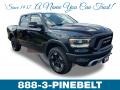 2019 Diamond Black Crystal Pearl Ram 1500 Rebel Crew Cab 4x4  photo #1