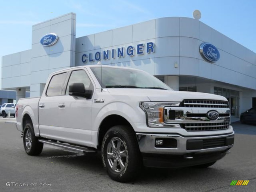 2018 F150 XLT SuperCrew 4x4 - Oxford White / Earth Gray photo #1