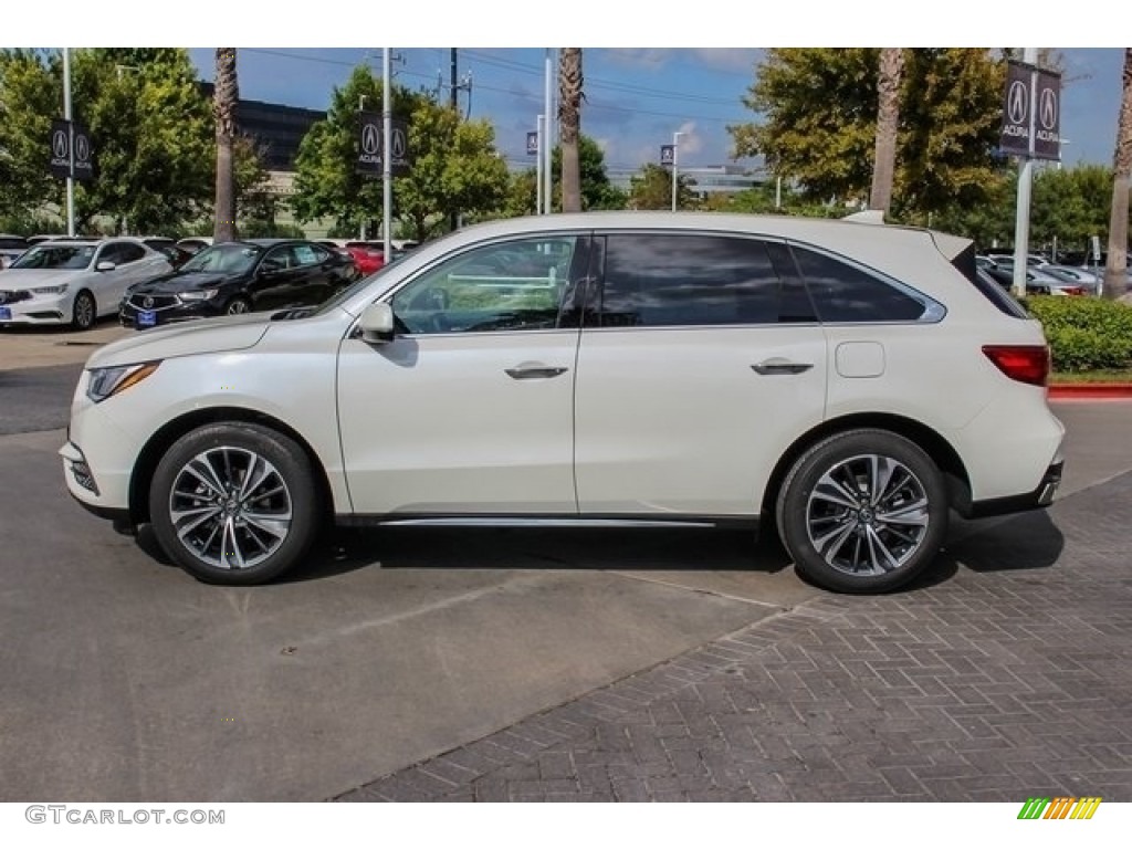 White Diamond Pearl 2019 Acura MDX Technology SH-AWD Exterior Photo #129292660