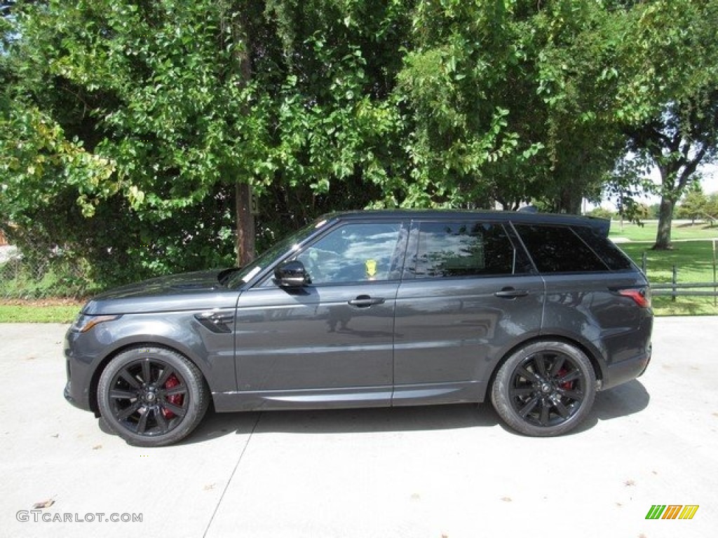 Carpathian Grey Metallic 2019 Land Rover Range Rover Sport Supercharged Dynamic Exterior Photo #129298449