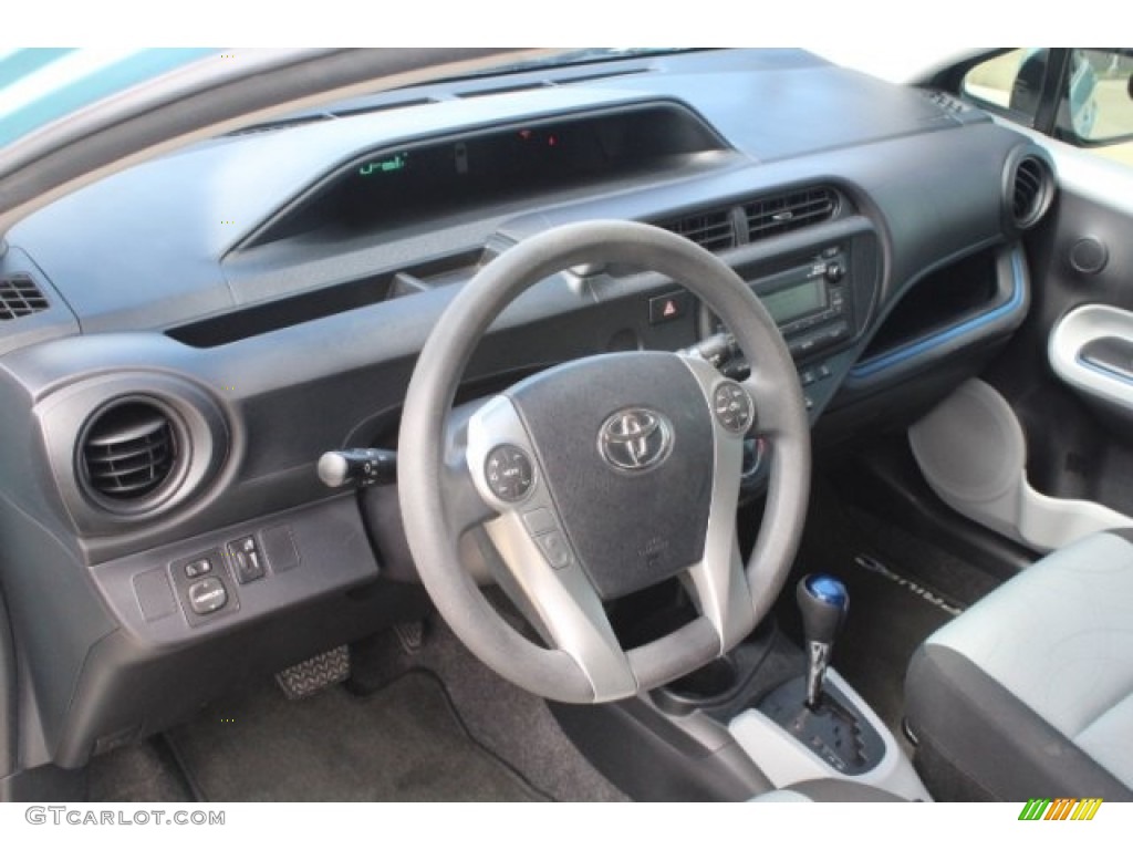 2013 Prius c Hybrid Two - Blue Streak Metallic / Light Blue Gray/Black photo #13