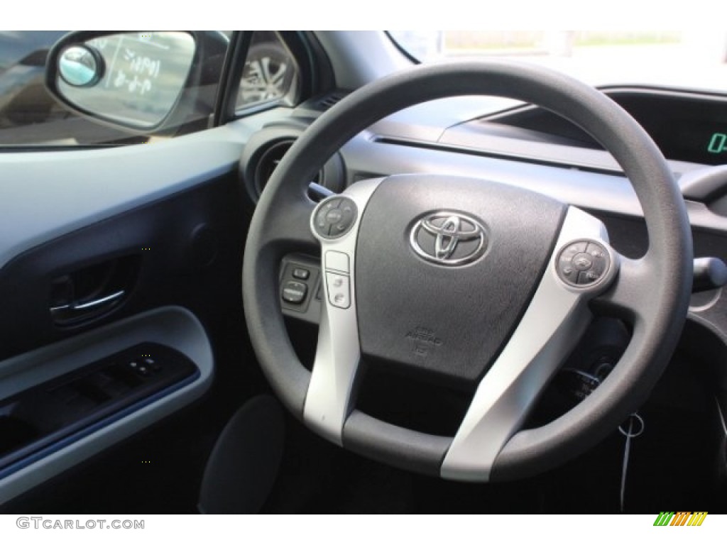 2013 Prius c Hybrid Two - Blue Streak Metallic / Light Blue Gray/Black photo #24