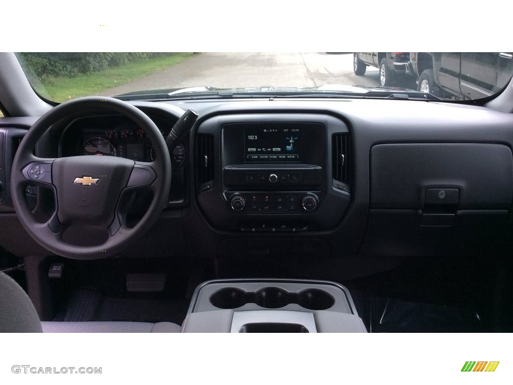 2018 Silverado 1500 Custom Crew Cab 4x4 - Black / Dark Ash/Jet Black photo #10