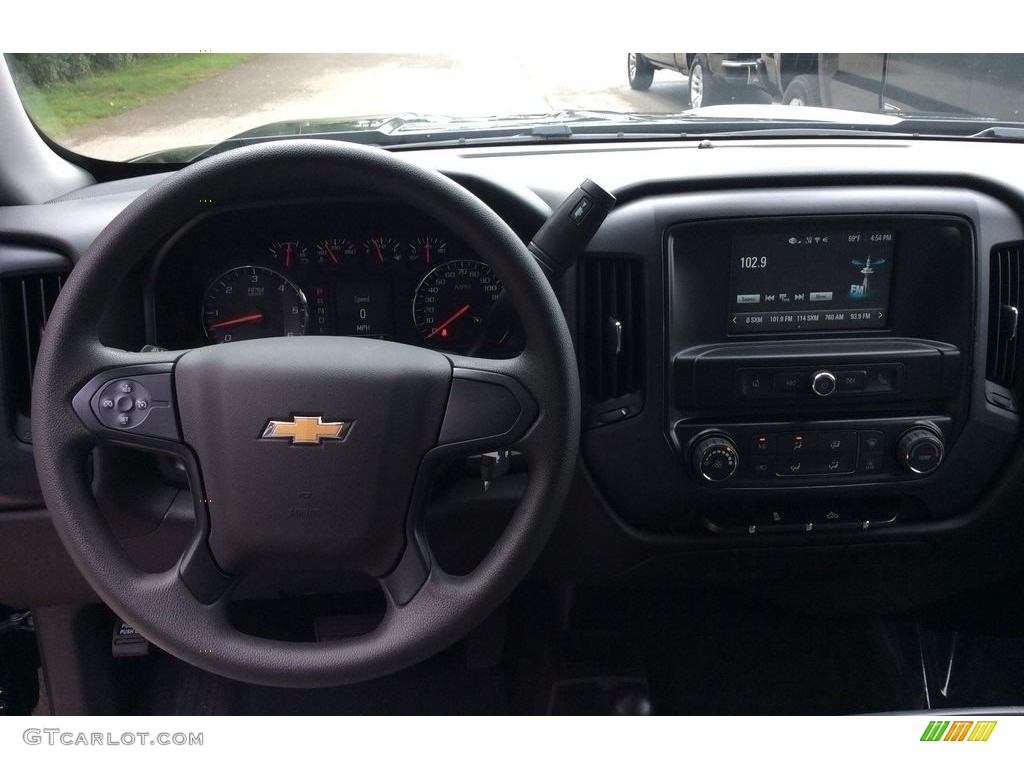 2018 Silverado 1500 Custom Crew Cab 4x4 - Black / Dark Ash/Jet Black photo #11