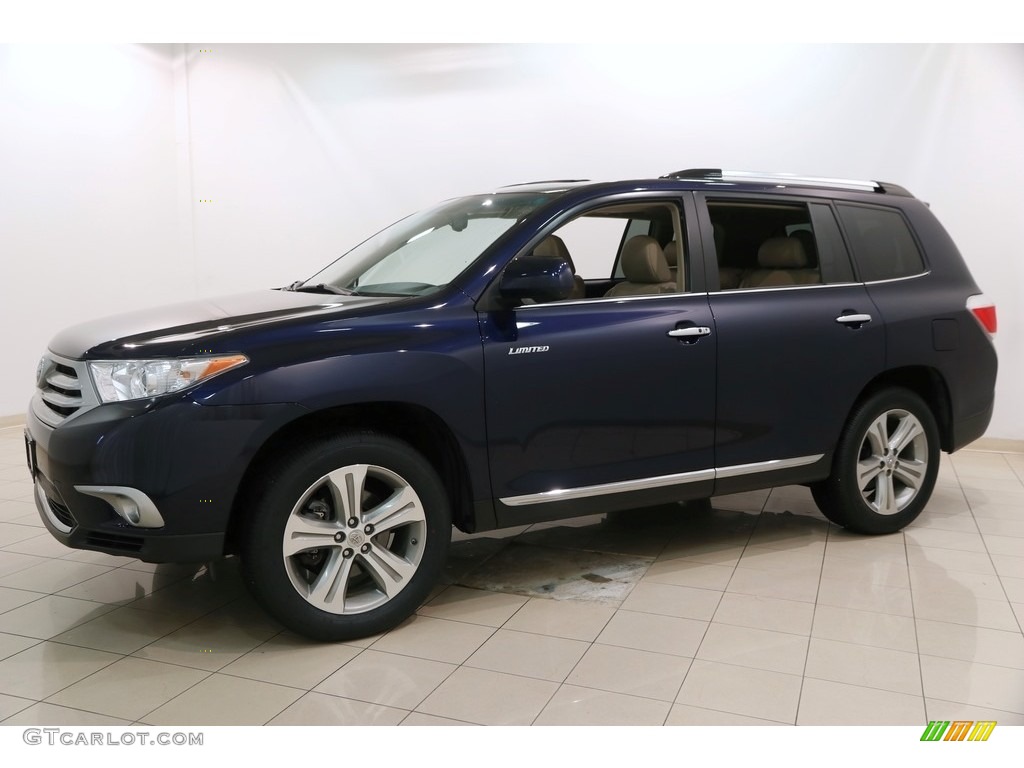 2013 Highlander Limited 4WD - Nautical Blue Metallic / Sand Beige photo #3