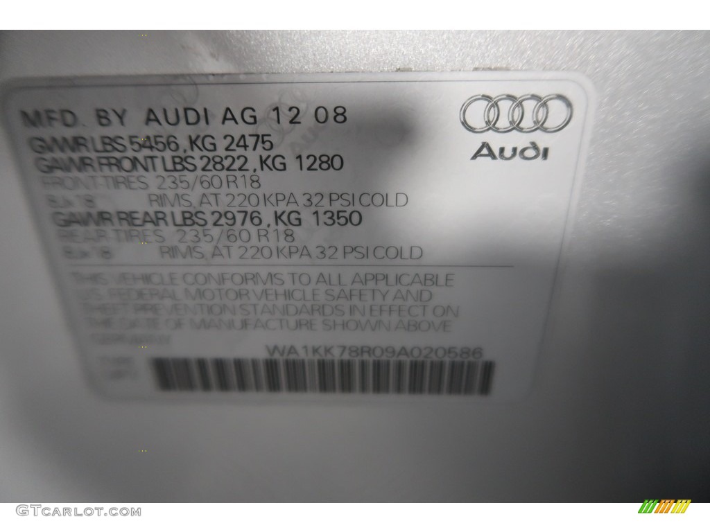 2009 Q5 3.2 Premium quattro - Ice Silver Metallic / Black photo #42