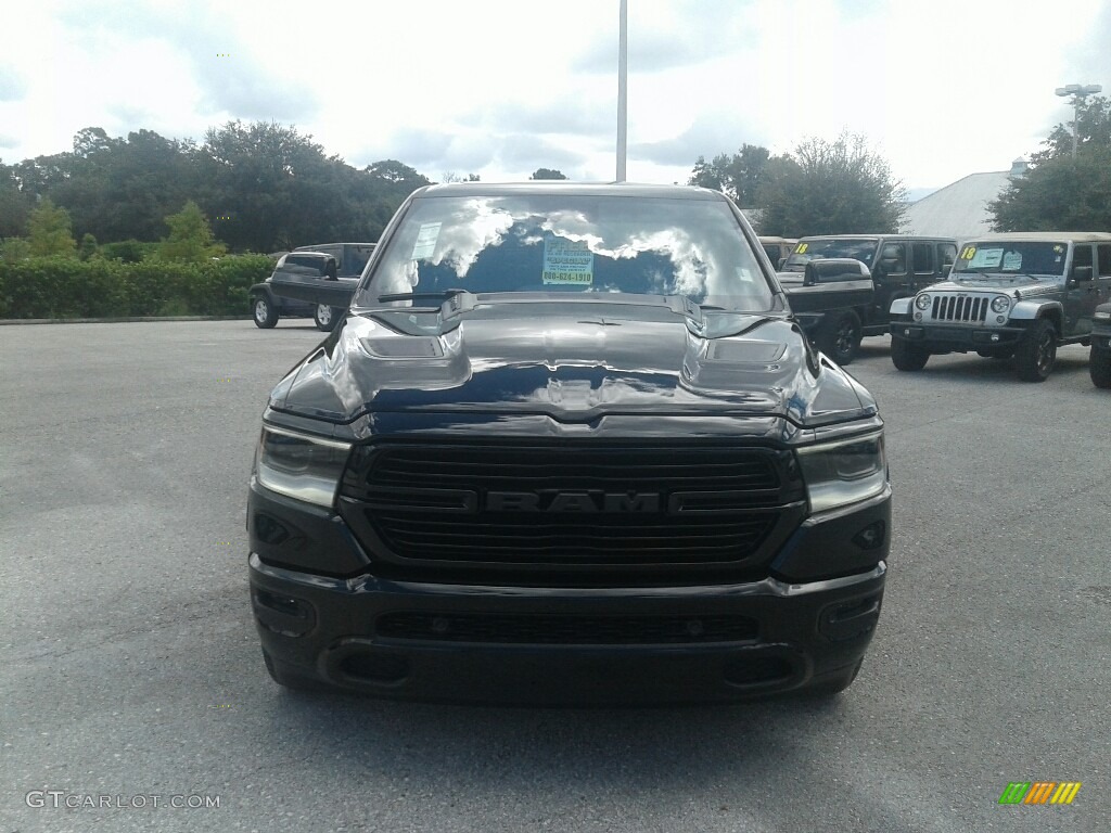 2019 1500 Laramie Crew Cab - Diamond Black Crystal Pearl / Black photo #8