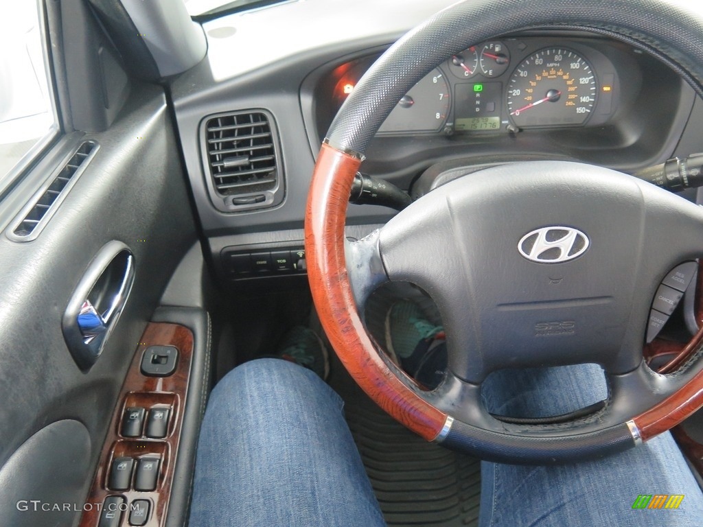 2003 Sonata LX V6 - Ebony Black / Black photo #13