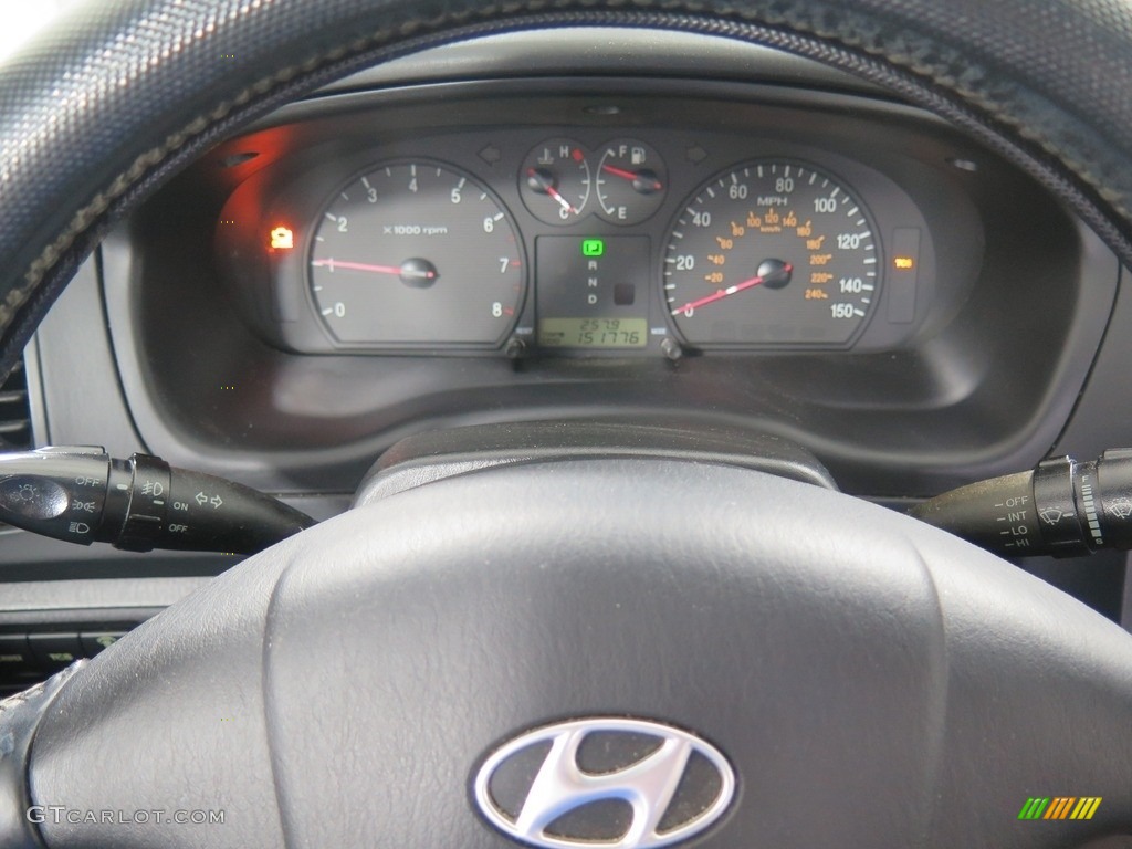 2003 Sonata LX V6 - Ebony Black / Black photo #16