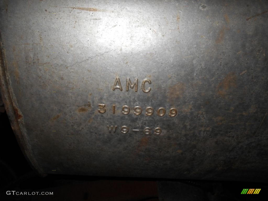 1970 AMC Rebel Machine Info Tag Photos