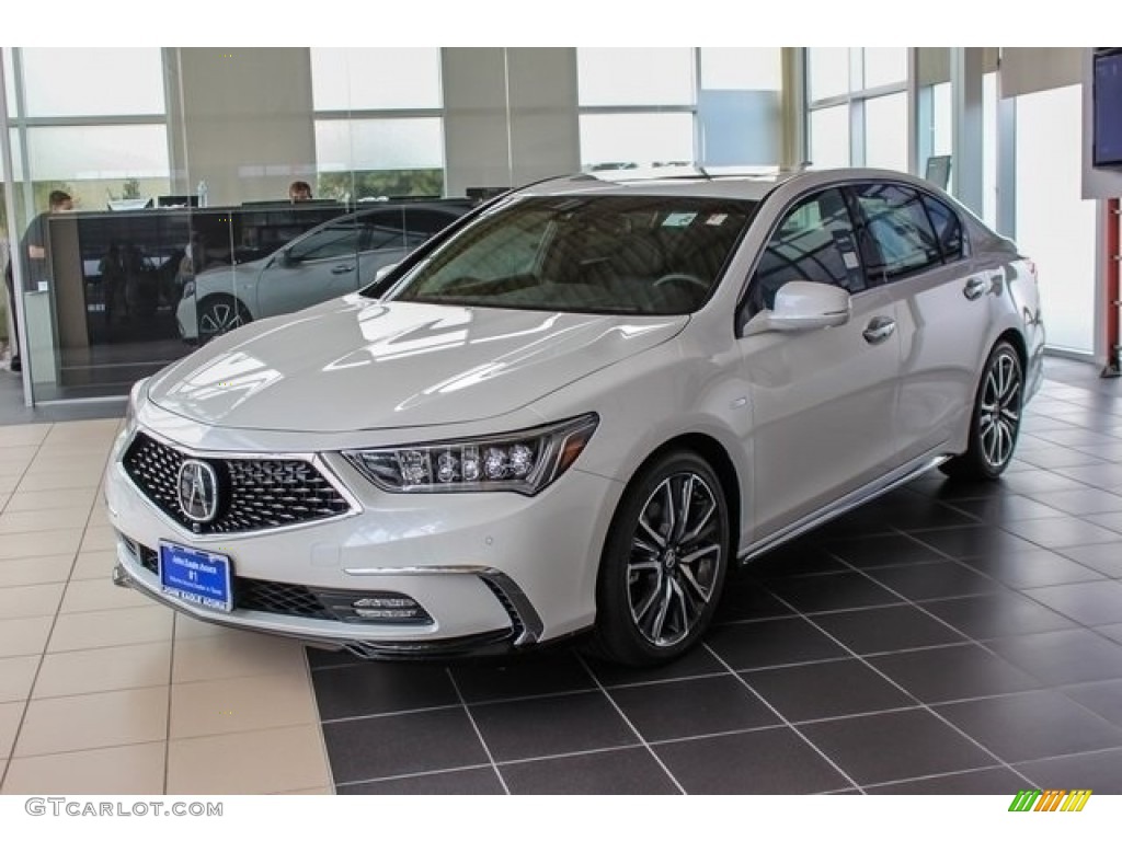 Platinum White Pearl 2019 Acura RLX Sport Hybrid SH-AWD Exterior Photo #129310899