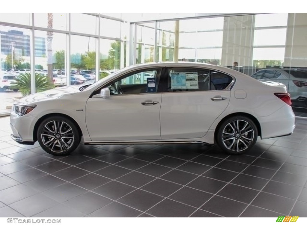 Platinum White Pearl 2019 Acura RLX Sport Hybrid SH-AWD Exterior Photo #129310902