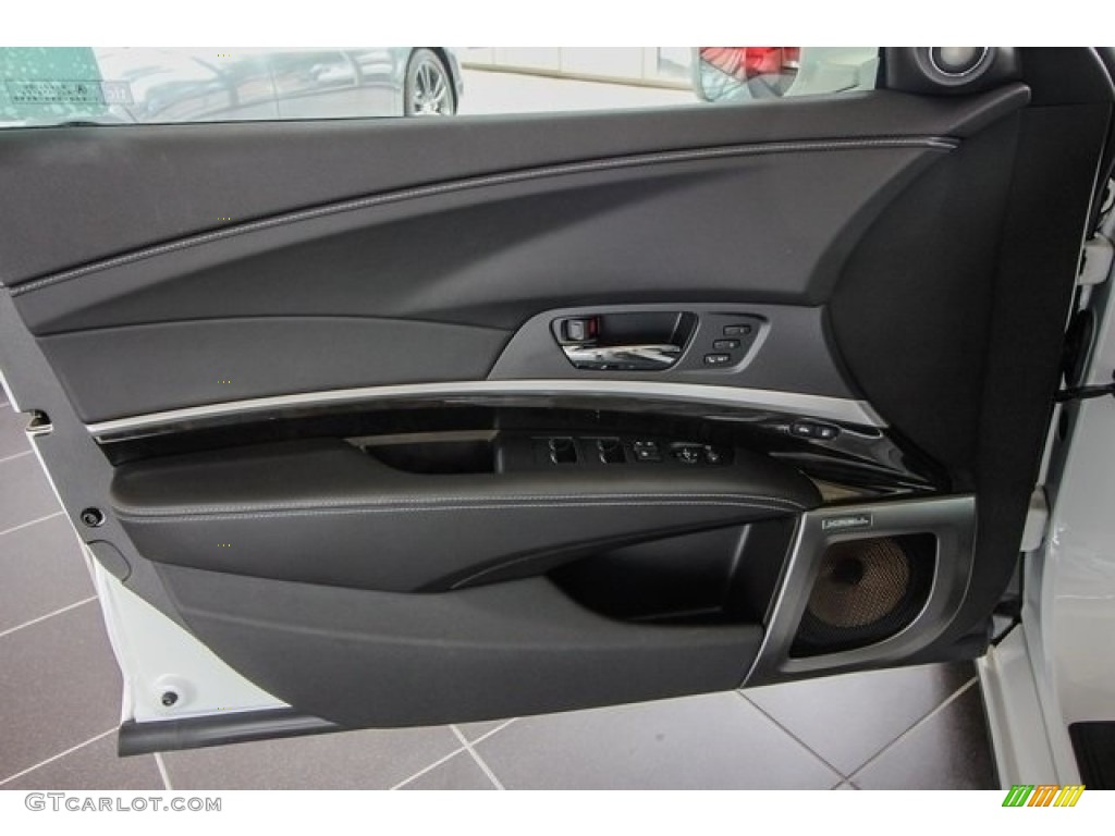 2019 Acura RLX Sport Hybrid SH-AWD Ebony Door Panel Photo #129310935