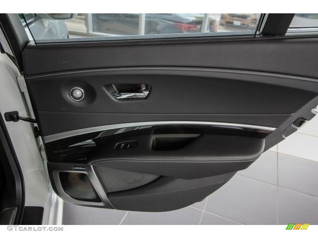 2019 Acura RLX Sport Hybrid SH-AWD Ebony Door Panel Photo #129310950