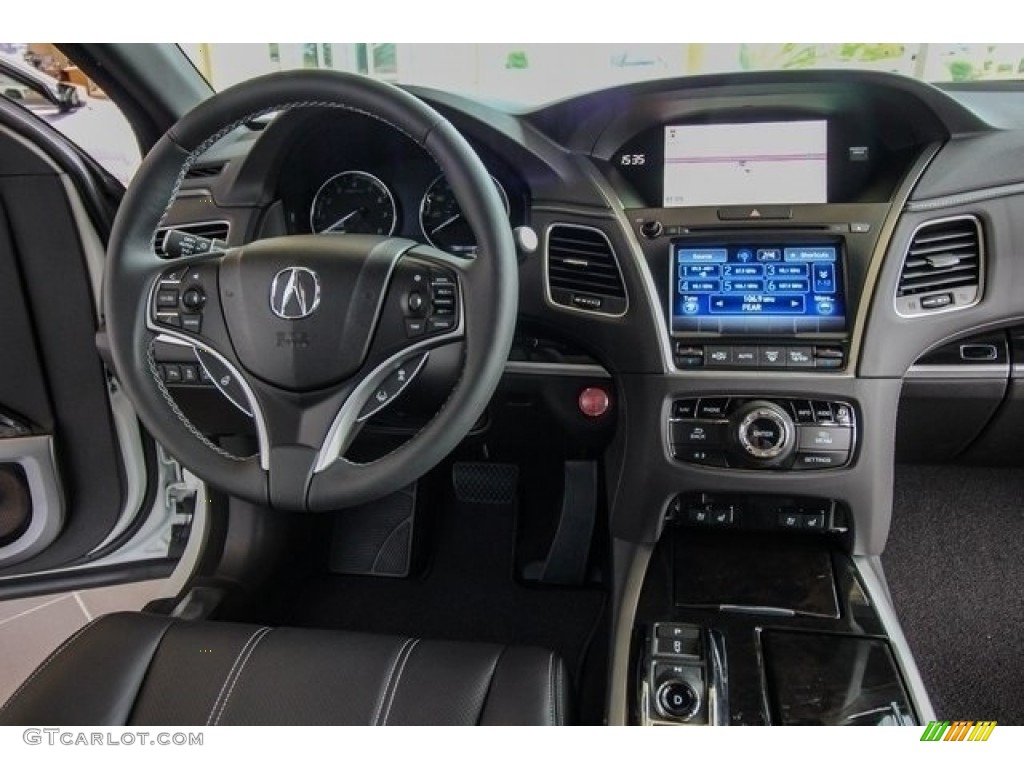2019 Acura RLX Sport Hybrid SH-AWD Ebony Dashboard Photo #129310965