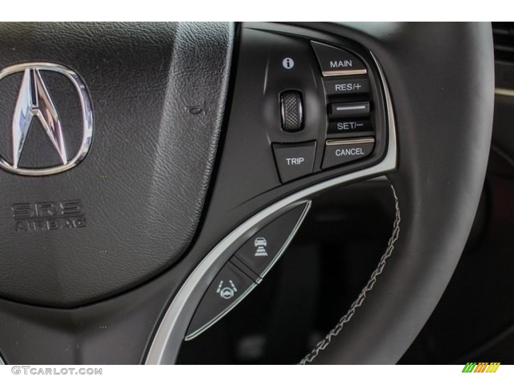 2019 Acura RLX Sport Hybrid SH-AWD Ebony Steering Wheel Photo #129310989