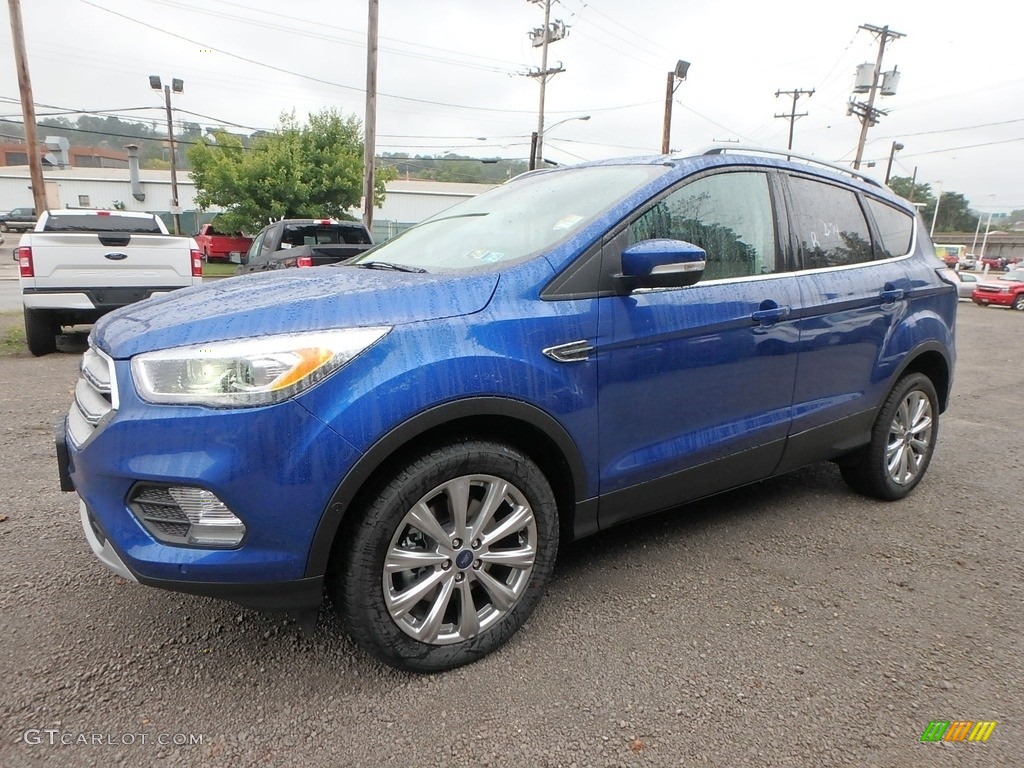 Lightning Blue 2018 Ford Escape Titanium 4WD Exterior Photo #129315811