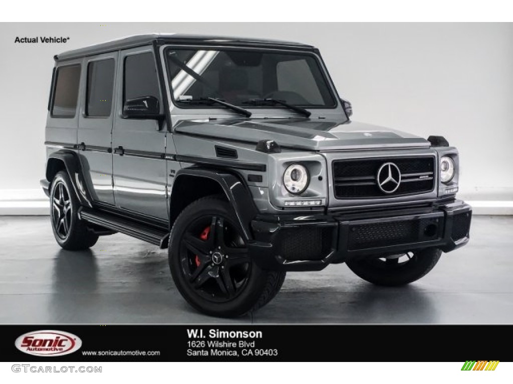 2017 G 63 AMG - Palladium Silver Metallic / designo Classic Red photo #1