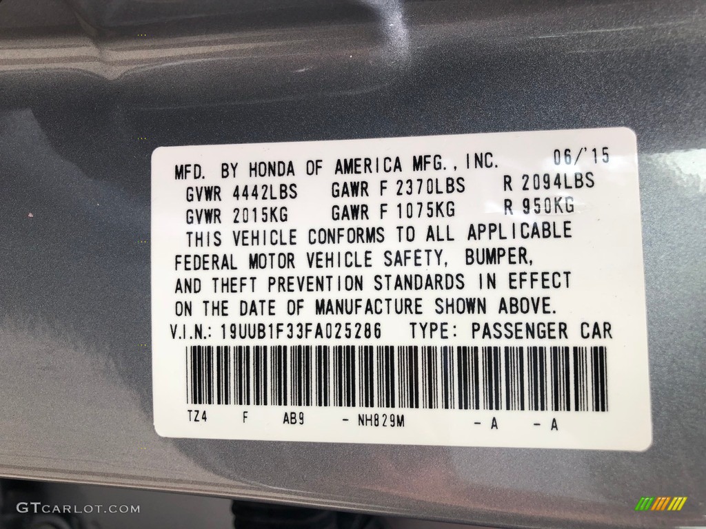 2015 TLX 2.4 - Slate Silver Metallic / Ebony photo #29