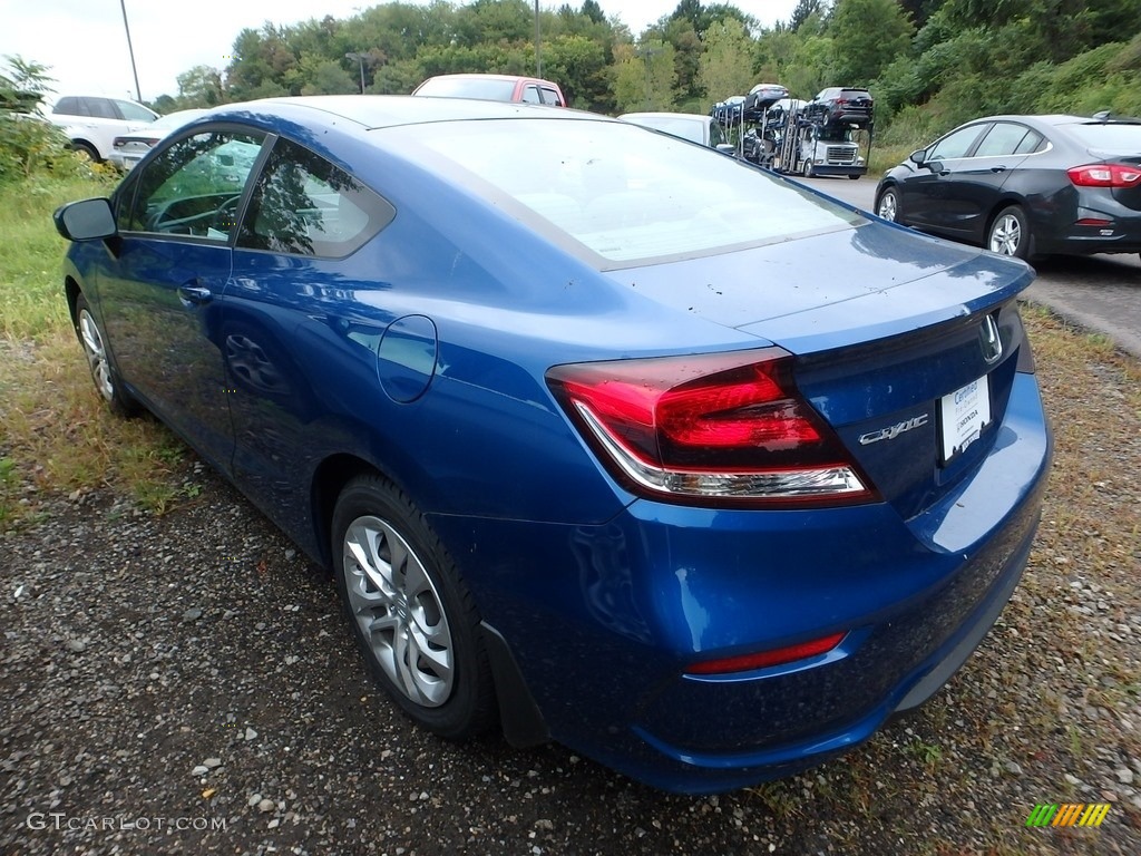 2015 Civic LX Coupe - Dyno Blue Pearl / Black photo #2