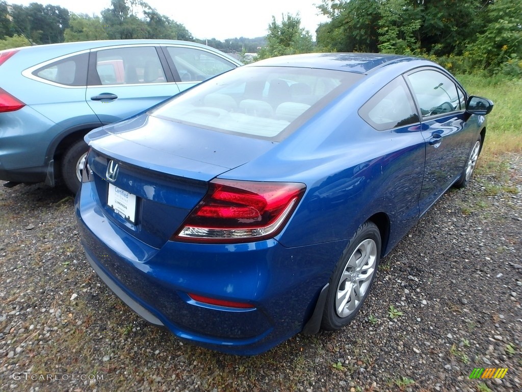 2015 Civic LX Coupe - Dyno Blue Pearl / Black photo #4