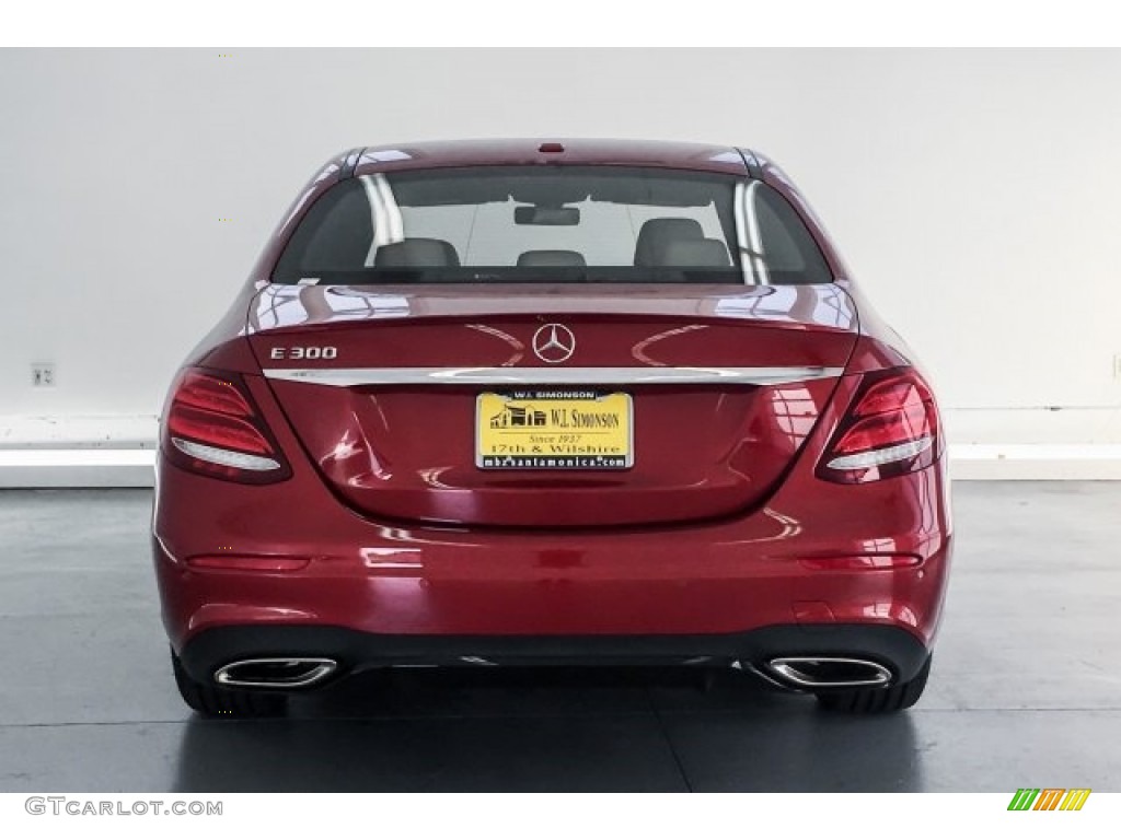 2018 E 300 Sedan - designo Cardinal Red Metallic / Macchiato Beige/Black photo #3