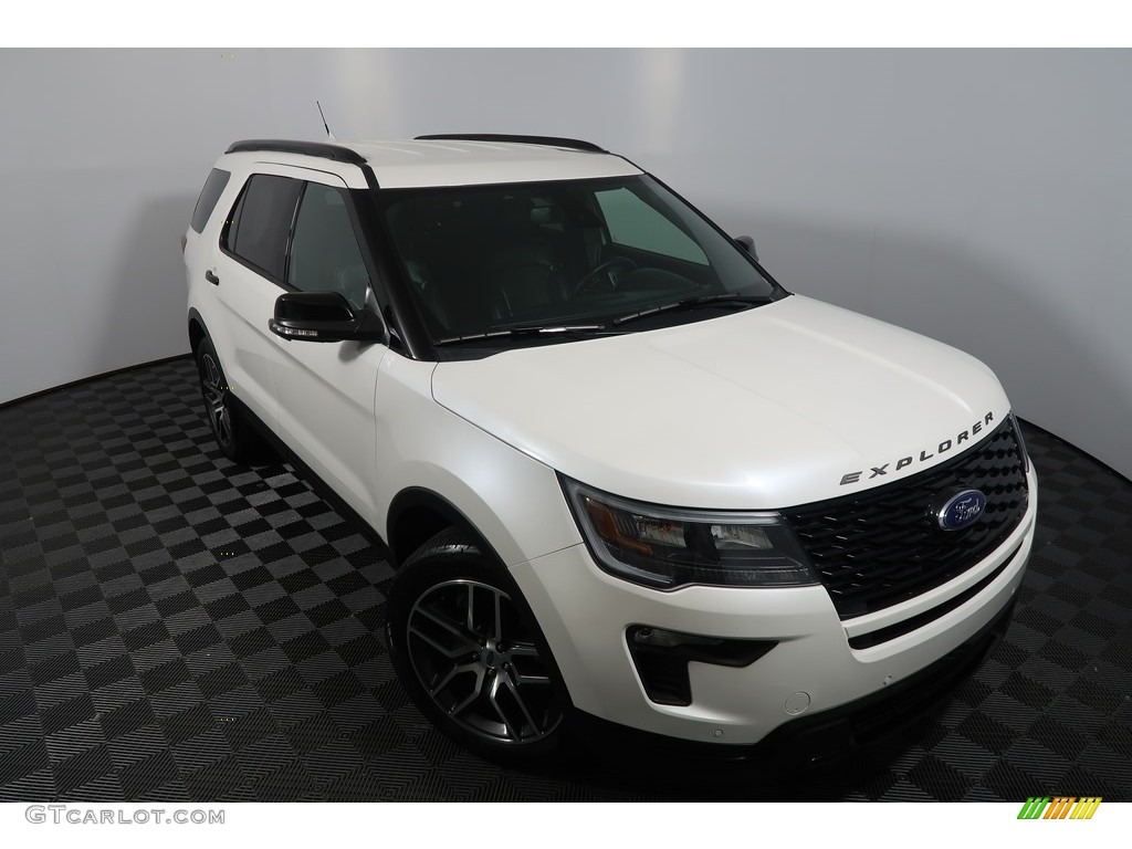2018 Explorer Sport 4WD - White Platinum / Ebony Black photo #2