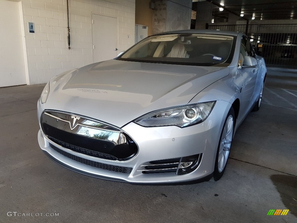 2014 Model S 60 - Silver Metallic / Black photo #7