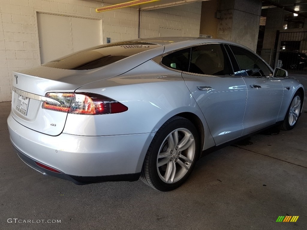 2014 Model S 60 - Silver Metallic / Black photo #9