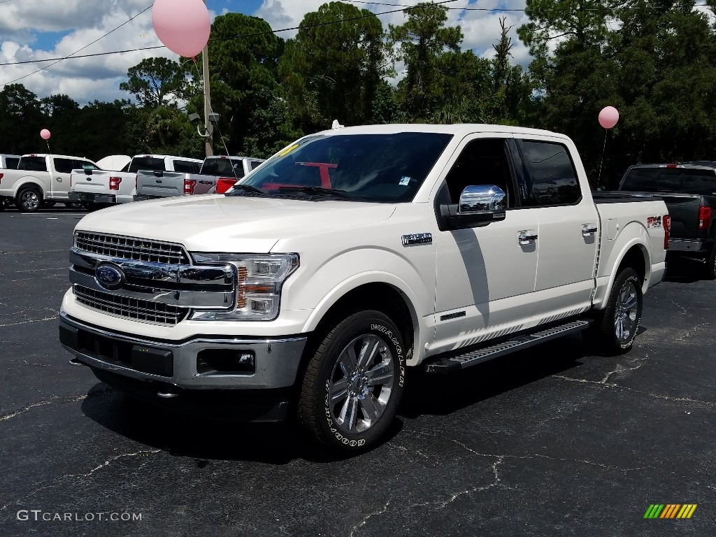 2018 F150 Lariat SuperCrew 4x4 - White Platinum / Black photo #1