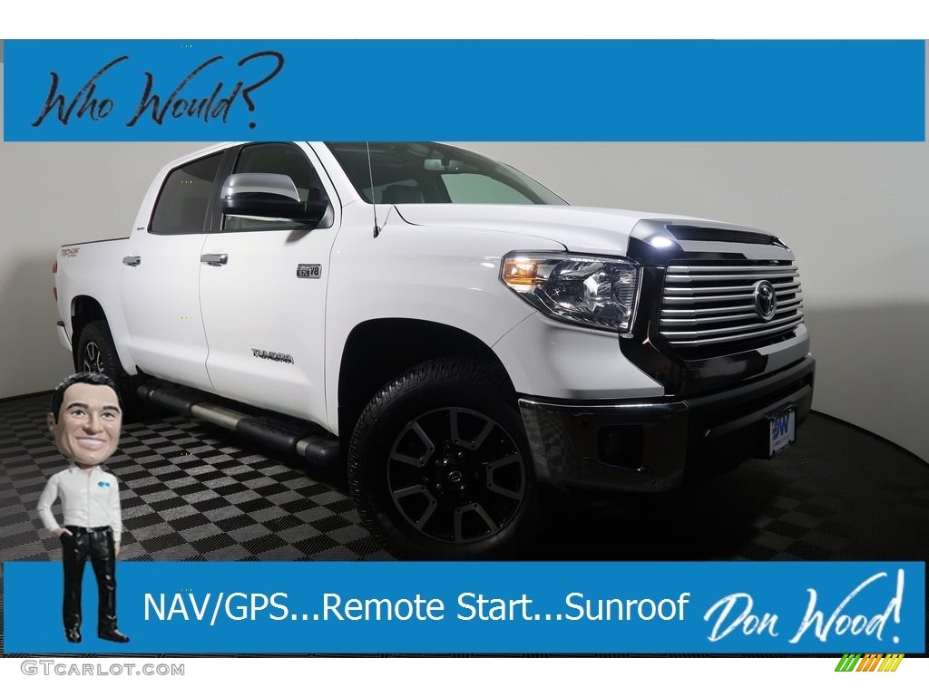 2017 Tundra Limited CrewMax 4x4 - Super White / Graphite photo #1