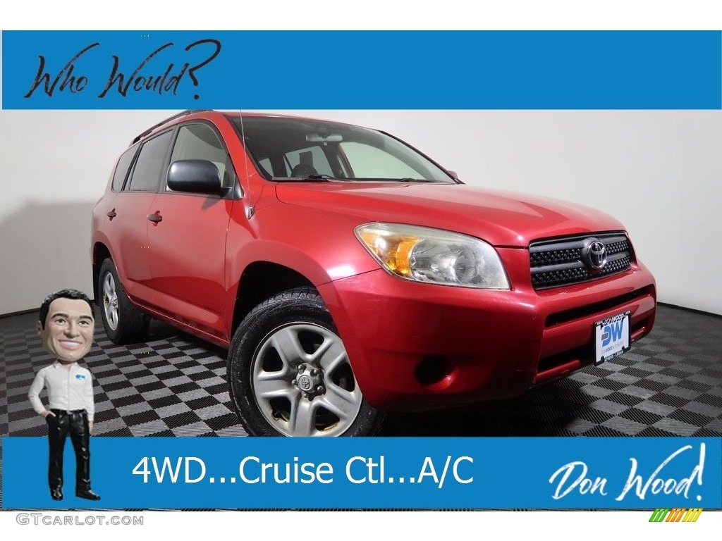 2008 RAV4 4WD - Barcelona Red Pearl / Ash photo #1