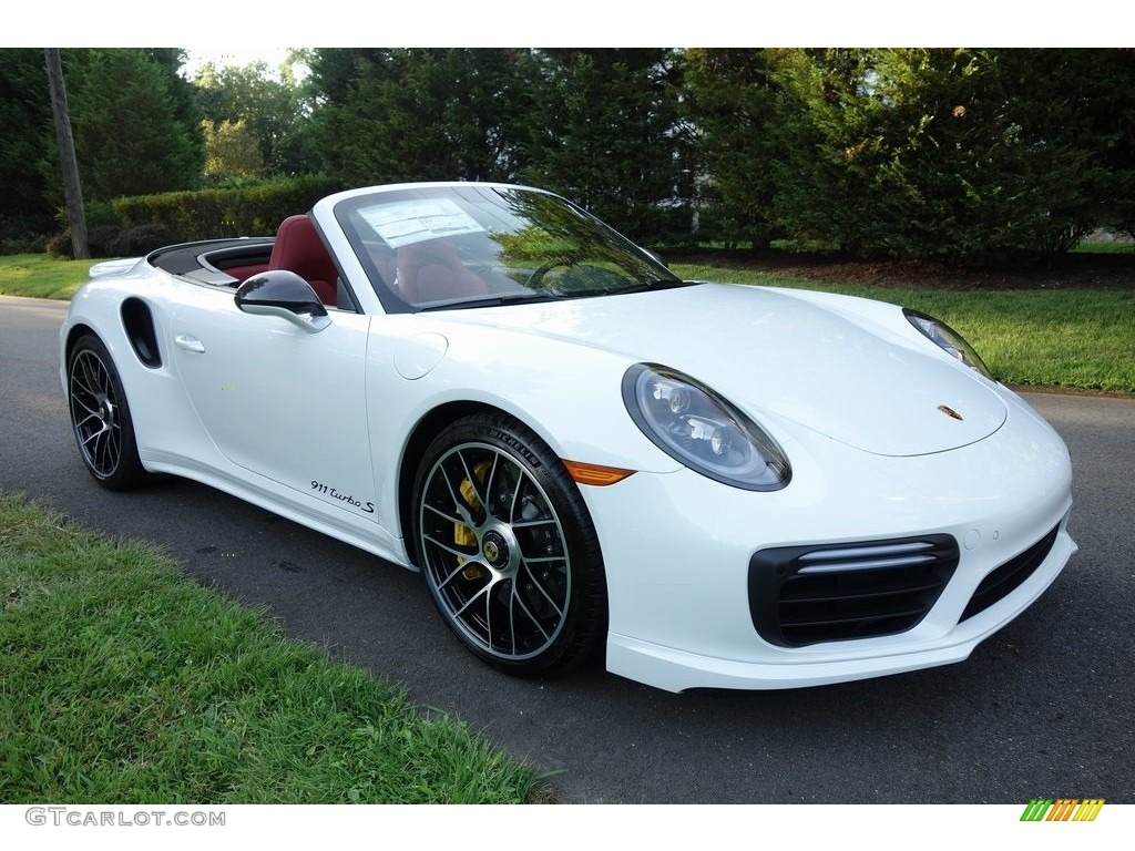 2019 White Porsche 911 Turbo S Cabriolet 129334328